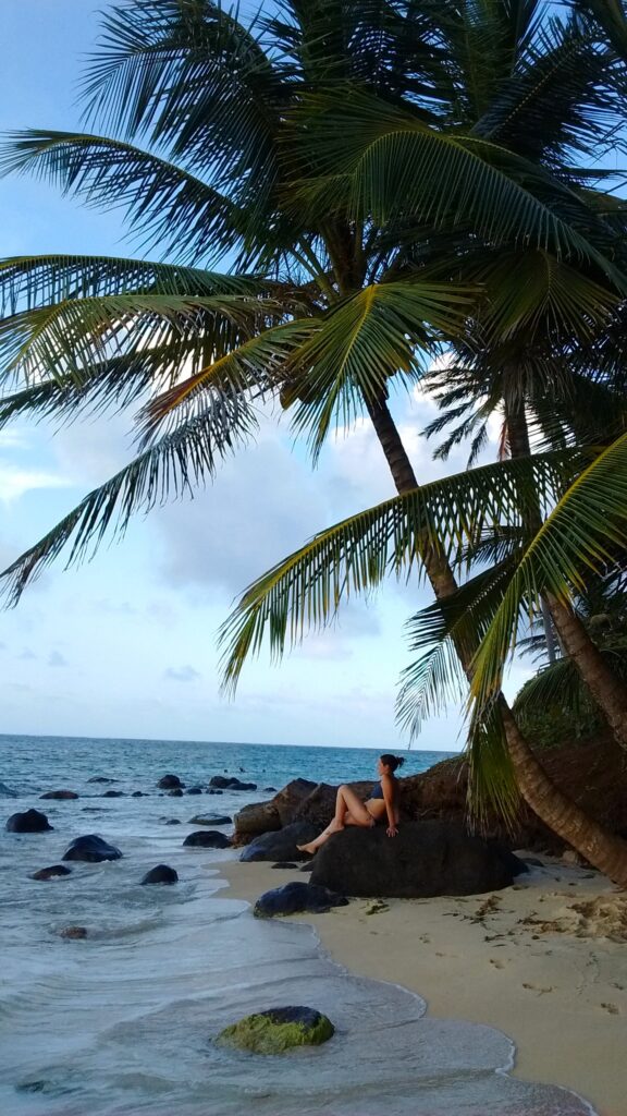 Floo Beach en la isla de Little Corn. Auténtica playa caribeña en la Isla de Litlle Corn