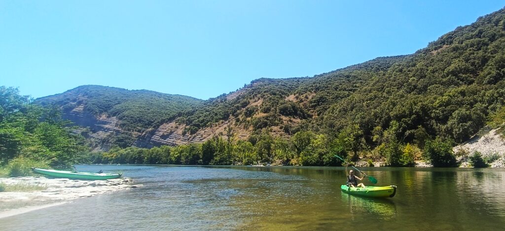 En Kayak por el rio Ardéche En Kayak por el rio Ardéche