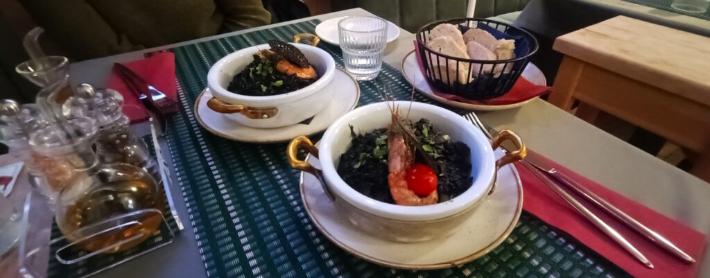 Crni Rizot del restaurante Dalmatino